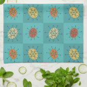 Linge De Cuisine à damiers'âge atomique Turquoise (Plié)