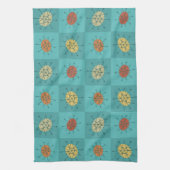 Linge De Cuisine à damiers'âge atomique Turquoise (Vertical)