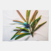 Linge De Cuisine À feuillage persistant Sprig avec Berries Serviett (Horizontal)