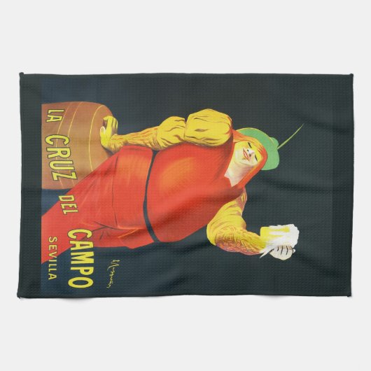 Linge De Cuisine A Funny Fat Lady Drinking Beer (Horizontal)