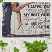 Linge De Cuisine À ma femme présente | Citations d'amour présentes (Plié)