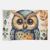 Linge De Cuisine A owl that has a primitive touch Kitchen Towels (Horizontal)