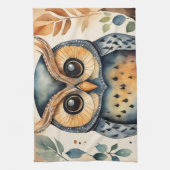Linge De Cuisine A owl that has a primitive touch Kitchen Towels (Vertical)
