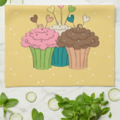 Linge De Cuisine À petits pois et petits gâteaux (Plié)