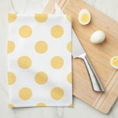 Linge De Cuisine À petits pois jaune (Quart Plié)