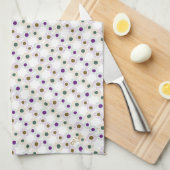 Linge De Cuisine À petits pois (or/vert/violet) (Quart Plié)