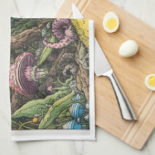 Linge De Cuisine A psychedelic woodland decorative tea towel (Quart Plié)
