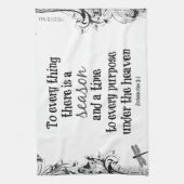 Linge De Cuisine À tout il ya une saison Bible Verse (Vertical)