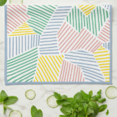 Linge De Cuisine Abandonner le Motif de forme avec des traits de co (Plié)