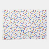 Linge De Cuisine ABC Alphabet rouge jaune bleu (Horizontal)