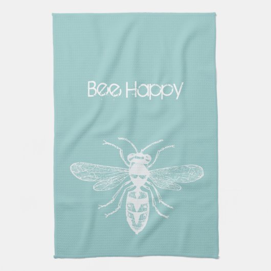 Linge De Cuisine Abeille Bleue Chic Happy (Vertical)