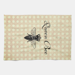 Linge De Cuisine Abeille de la reine vintage