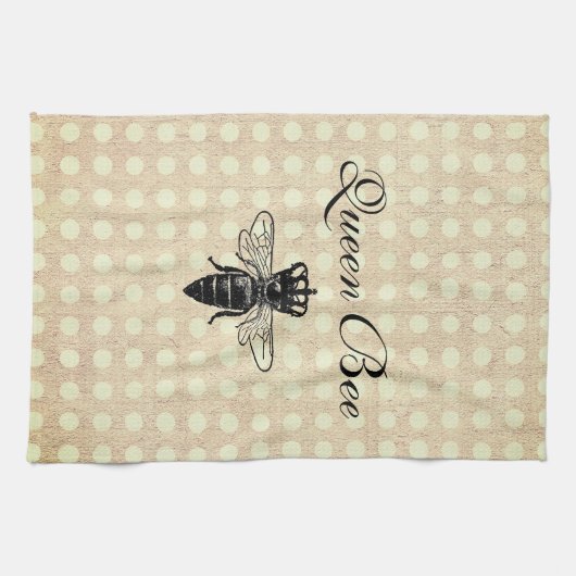 Linge De Cuisine Abeille de la reine vintage (Horizontal)