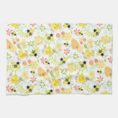 Linge De Cuisine Abeille de miel blanche (Horizontal)