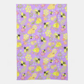 Linge De Cuisine Abeille de miel violet (Vertical)