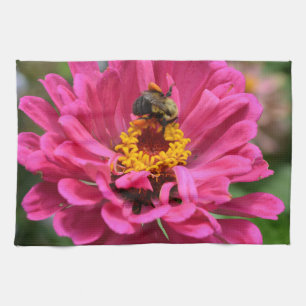 Linge De Cuisine Abeille élégante rose fleur mum marguerite