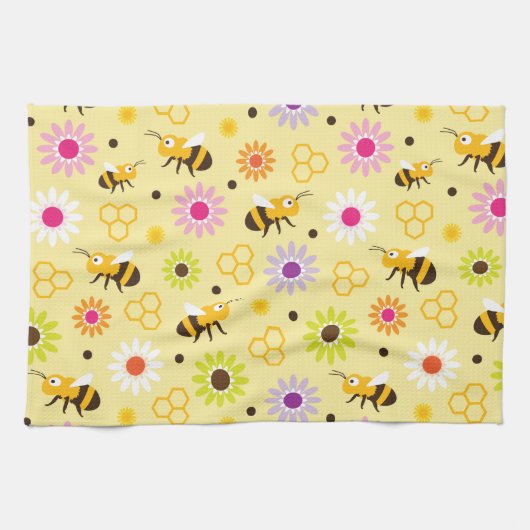 Linge De Cuisine Abeille & Fleurs (Horizontal)
