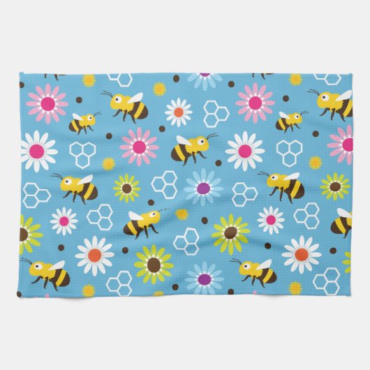 Linge De Cuisine Abeille & Fleurs (Horizontal)