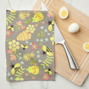 Linge De Cuisine Abeille grise