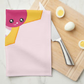 Linge De Cuisine Abeille mignonne aux Coeurs de Saint-Valentin rose (Quart Plié)