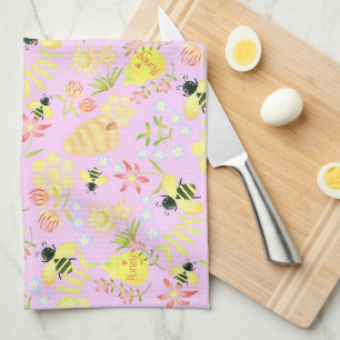 Linge De Cuisine Abeille Rose