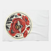 Linge De Cuisine Abeille rouge (Horizontal)