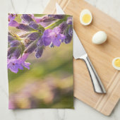Linge De Cuisine Abeille sur lavande (Quart Plié)