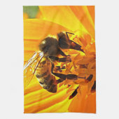 Linge De Cuisine Abeille sur une fleur (Vertical)