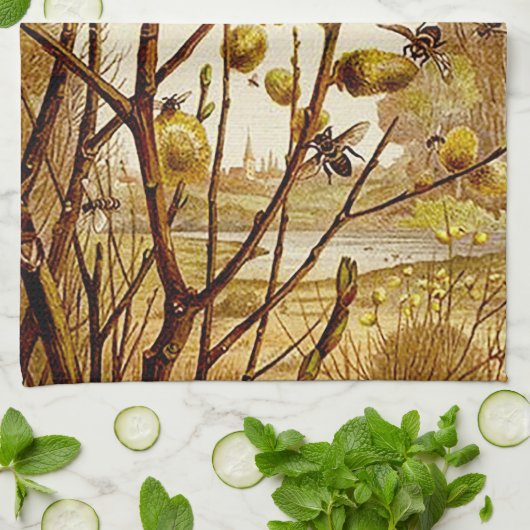 Linge De Cuisine Abeilles (Plié)