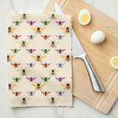 Linge De Cuisine Abeilles colorées (Quart Plié)