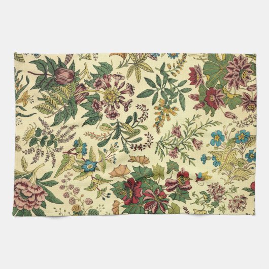 Linge De Cuisine Abondance florale démodée (Horizontal)