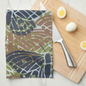 Linge De Cuisine Abrégé sur papillons (Quart Plié)