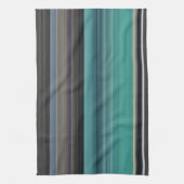 Linge De Cuisine Abstract #1: Teal and grey (Vertical)
