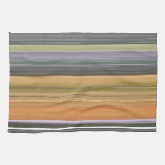 Linge De Cuisine Abstract #1: Yellow and grey (Horizontal)