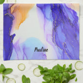 Linge De Cuisine Abstract Custom Purple Orange (Plié)