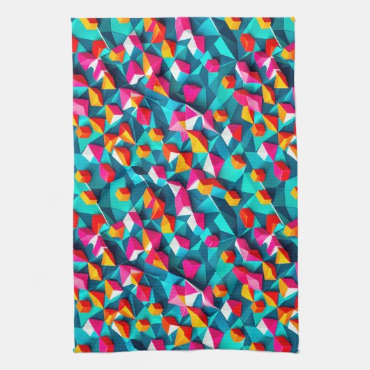Linge De Cuisine Abstract geometric pattern design 14-Kitchen Towel (Vertical)