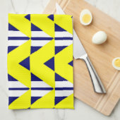 Linge De Cuisine abstraction jaune vif (Quart Plié)