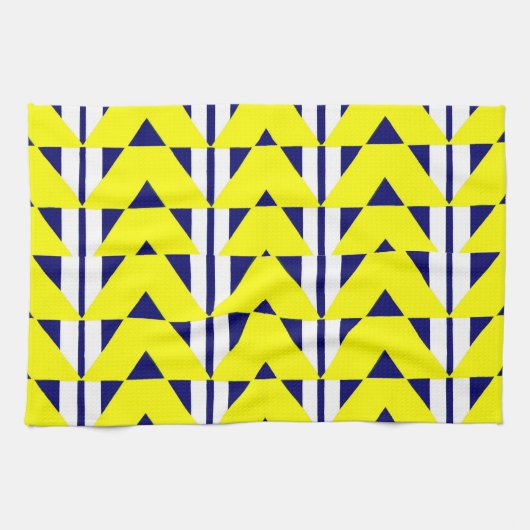 Linge De Cuisine abstraction jaune vif (Horizontal)
