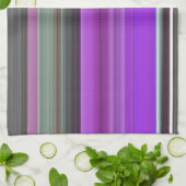 Linge De Cuisine Abstrait #1 : Violet et gris (Plié)