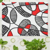 Linge De Cuisine Abstrait 211216 - Rouge (Plié)