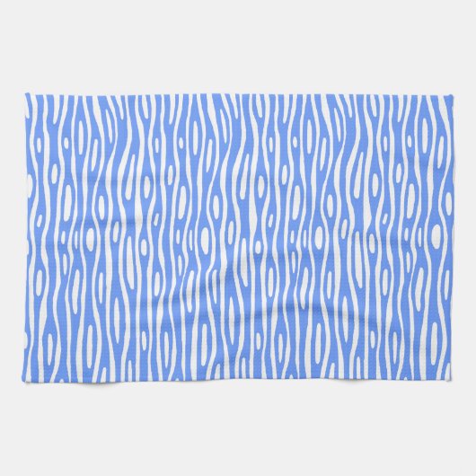 Linge De Cuisine Abstrait 280314 - Bleu bébé sur blanc (Horizontal)