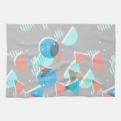 Linge De Cuisine Abstrait Bauhaus demi-cercles Mod Pop Art Motif (Horizontal)