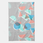 Linge De Cuisine Abstrait Bauhaus demi-cercles Mod Pop Art Motif (Vertical)