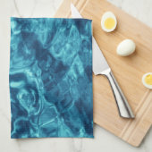 Linge De Cuisine Abstrait bleu (Quart Plié)