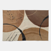 Linge De Cuisine Abstrait Brown minimaliste (Horizontal)