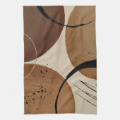 Linge De Cuisine Abstrait Brown minimaliste (Vertical)