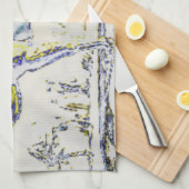 Linge De Cuisine Abstrait chameau....réplica (Quart Plié)