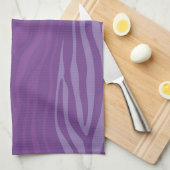 Linge De Cuisine Abstrait de Zèbre pourpre (Quart Plié)