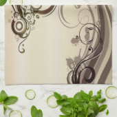 Linge De Cuisine Abstrait doré (Plié)