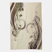 Linge De Cuisine Abstrait doré (Vertical)